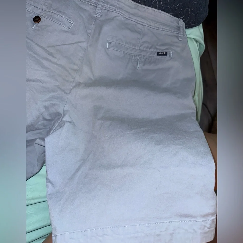 Abercrombie & Fitch Lt Blue Flat Front Shorts‎